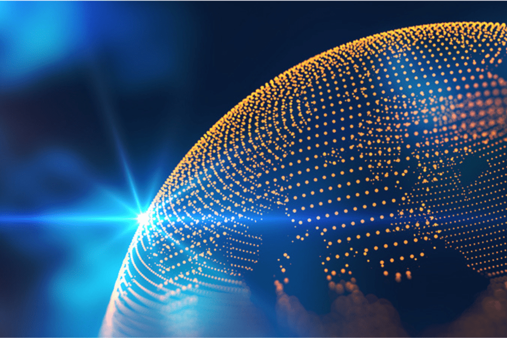 Abstract image of connected world