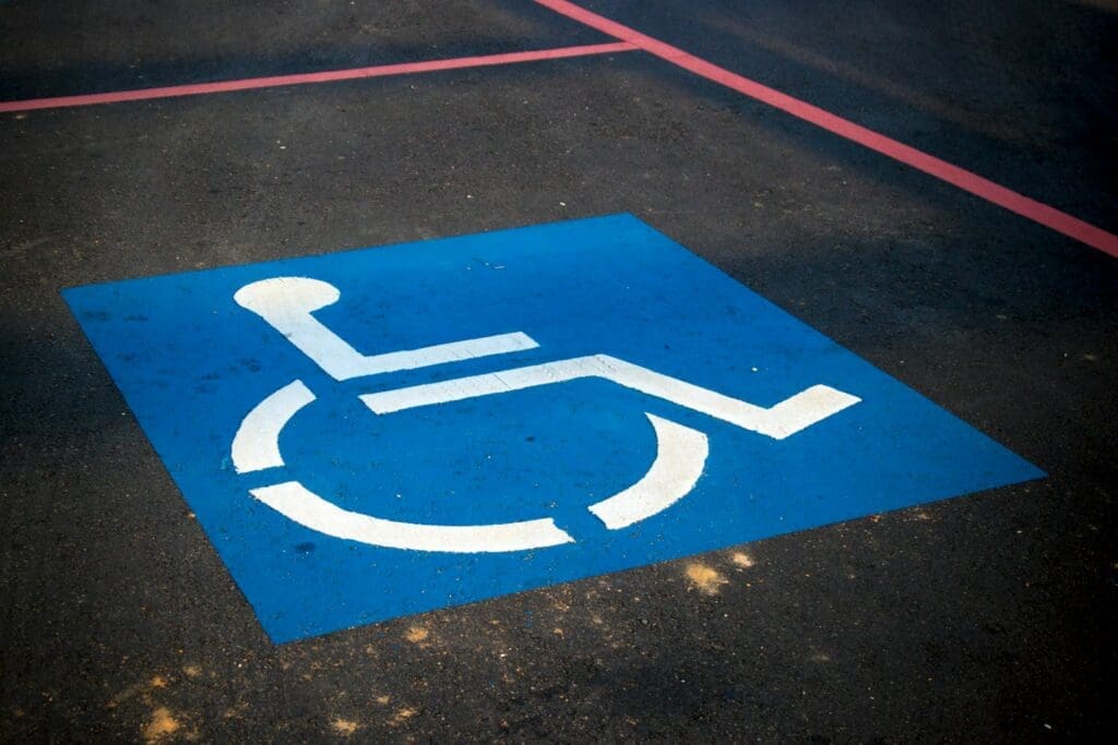 Handicap road symbol